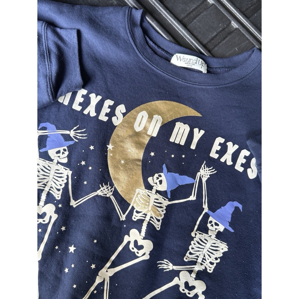 Women's Junior Size L (11-13) "Hexes On My Exes"‎ Sweatshirt By Wound Up